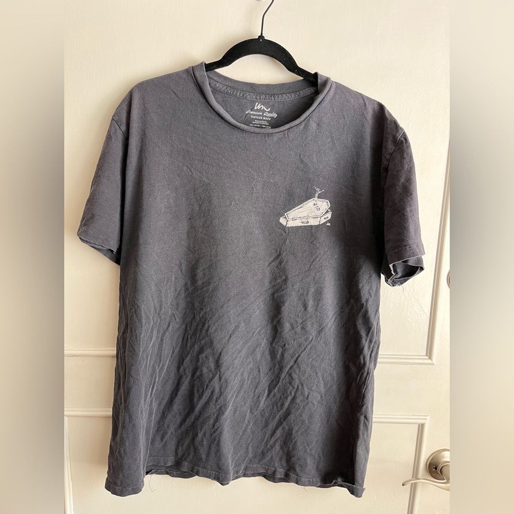 Men's Dark Gray Graphic Crewneck T-Shirt